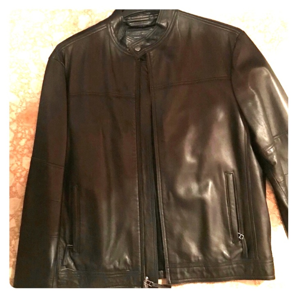 Banana Republic Leather Jacket, Medium / Black